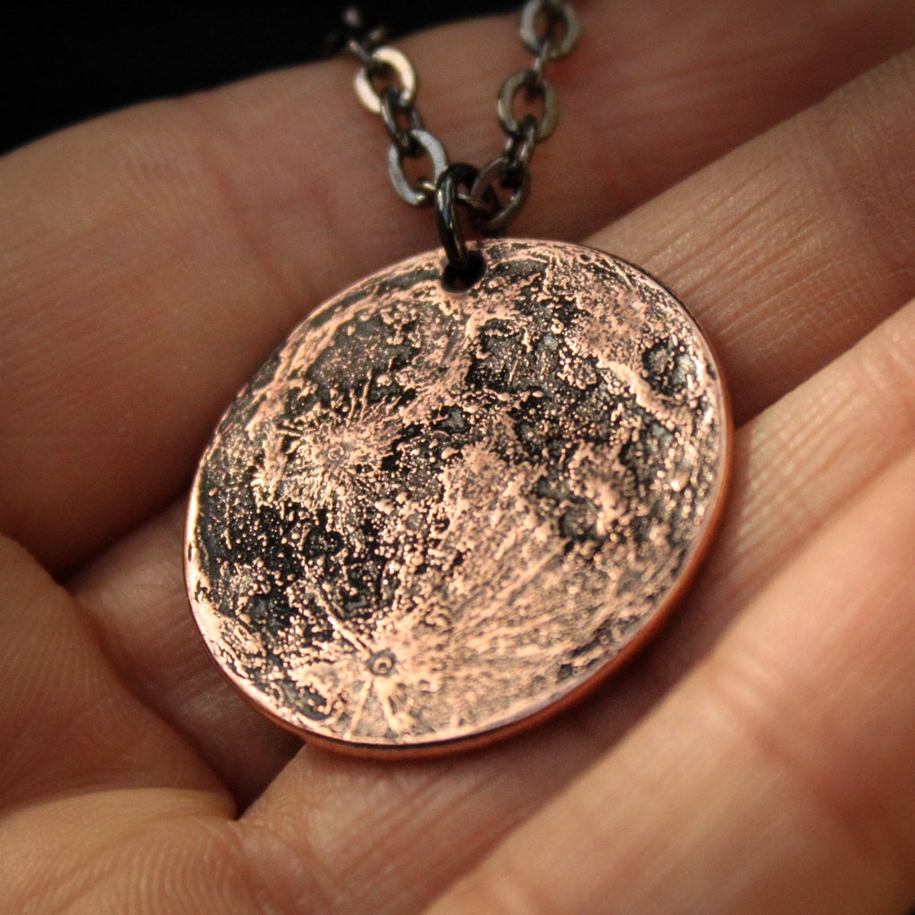 Blood Moon Copper Necklace - 1 in / 26 mm Pendant or Charm
