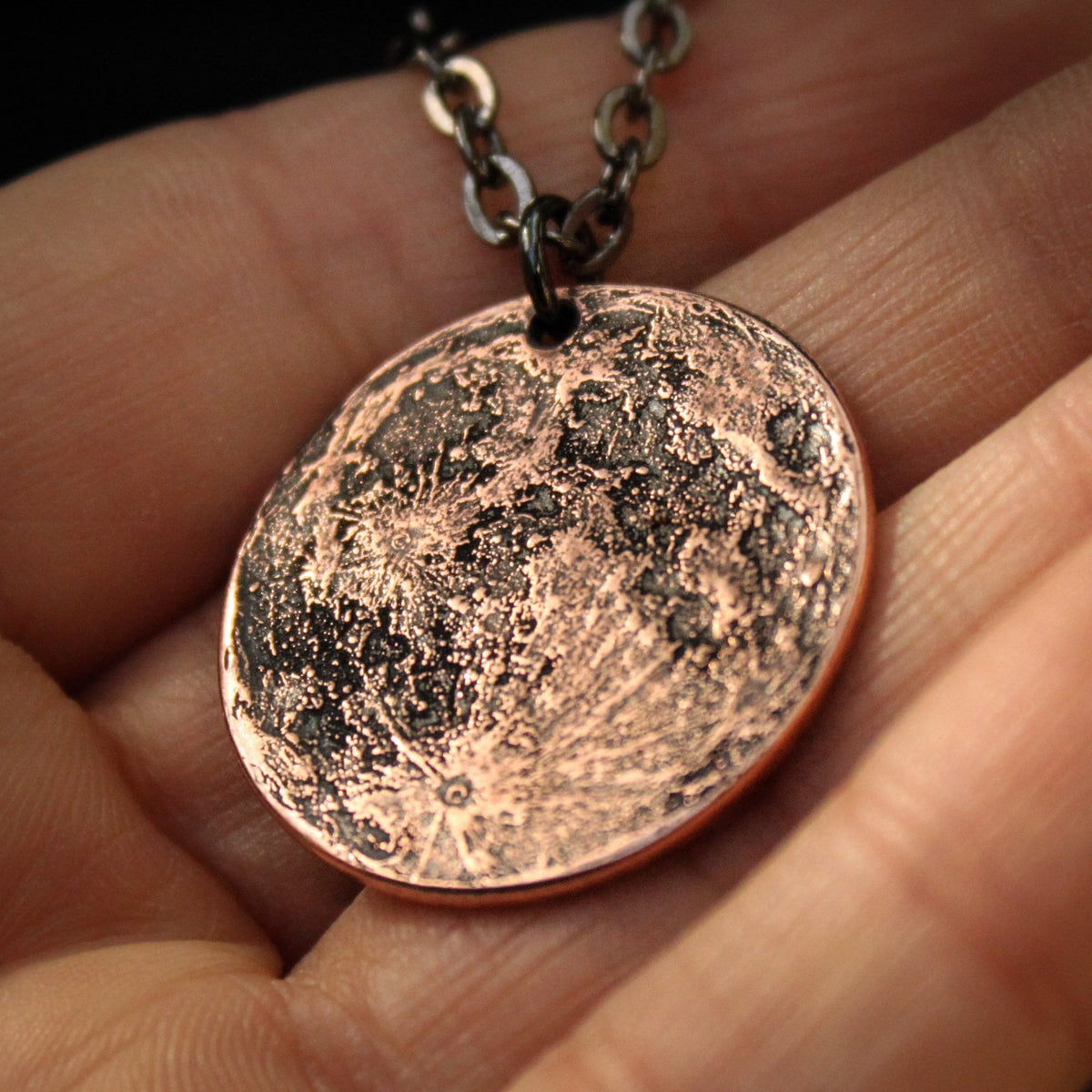 Blood Moon Copper Necklace - 1 in / 26 mm Pendant or Charm