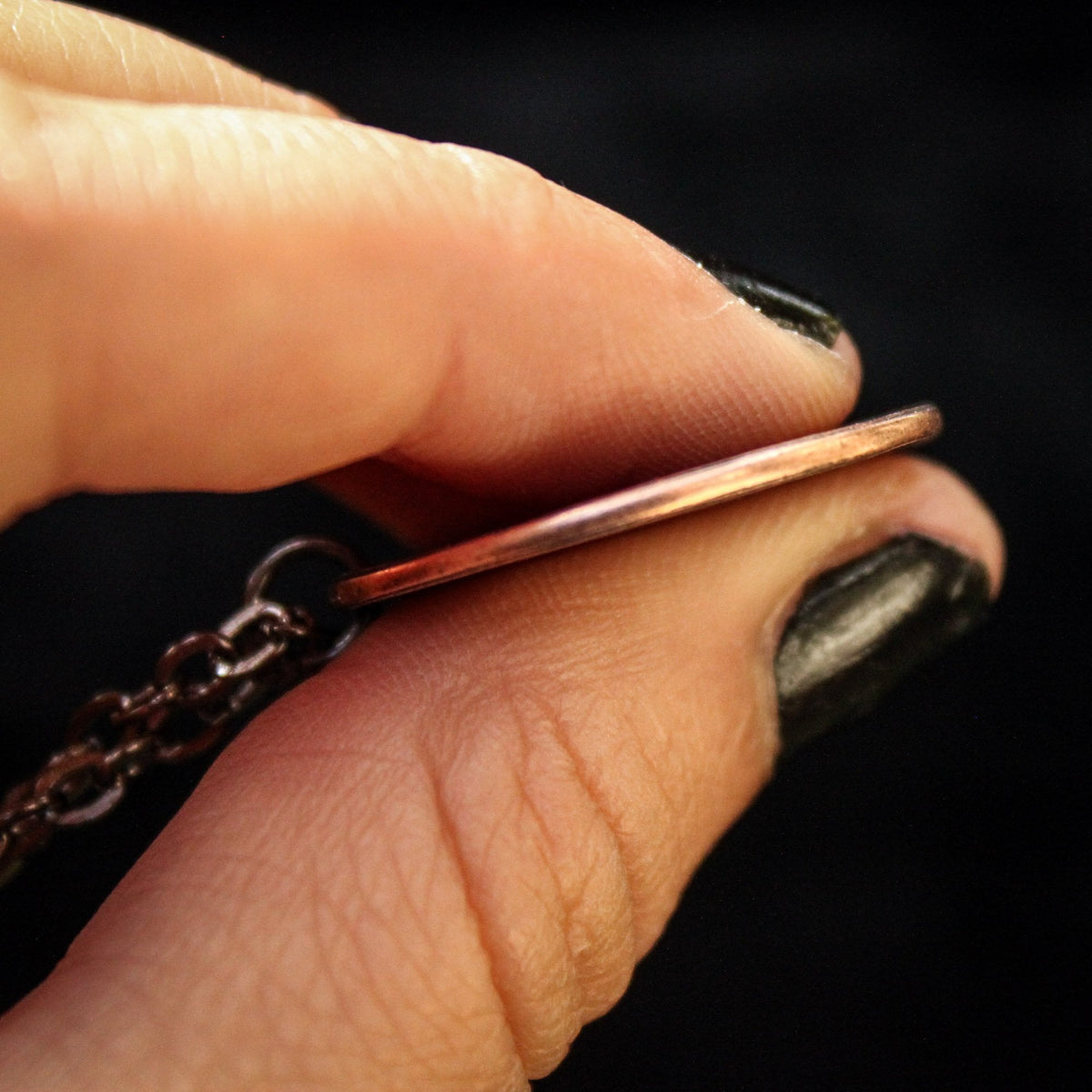 Blood Moon Copper Necklace - 1 in / 26 mm Pendant or Charm