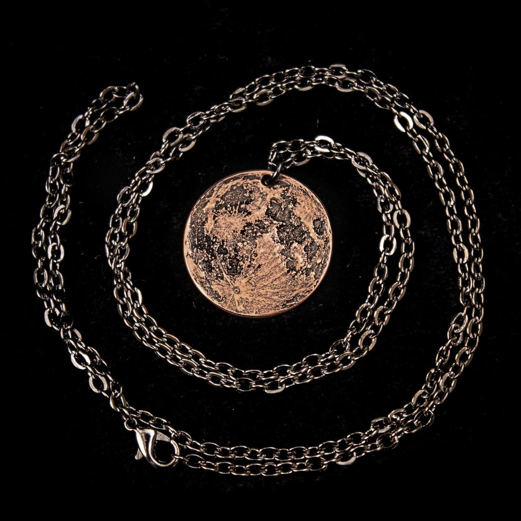 Blood Moon Copper Necklace - 1 in / 26 mm Pendant or Charm