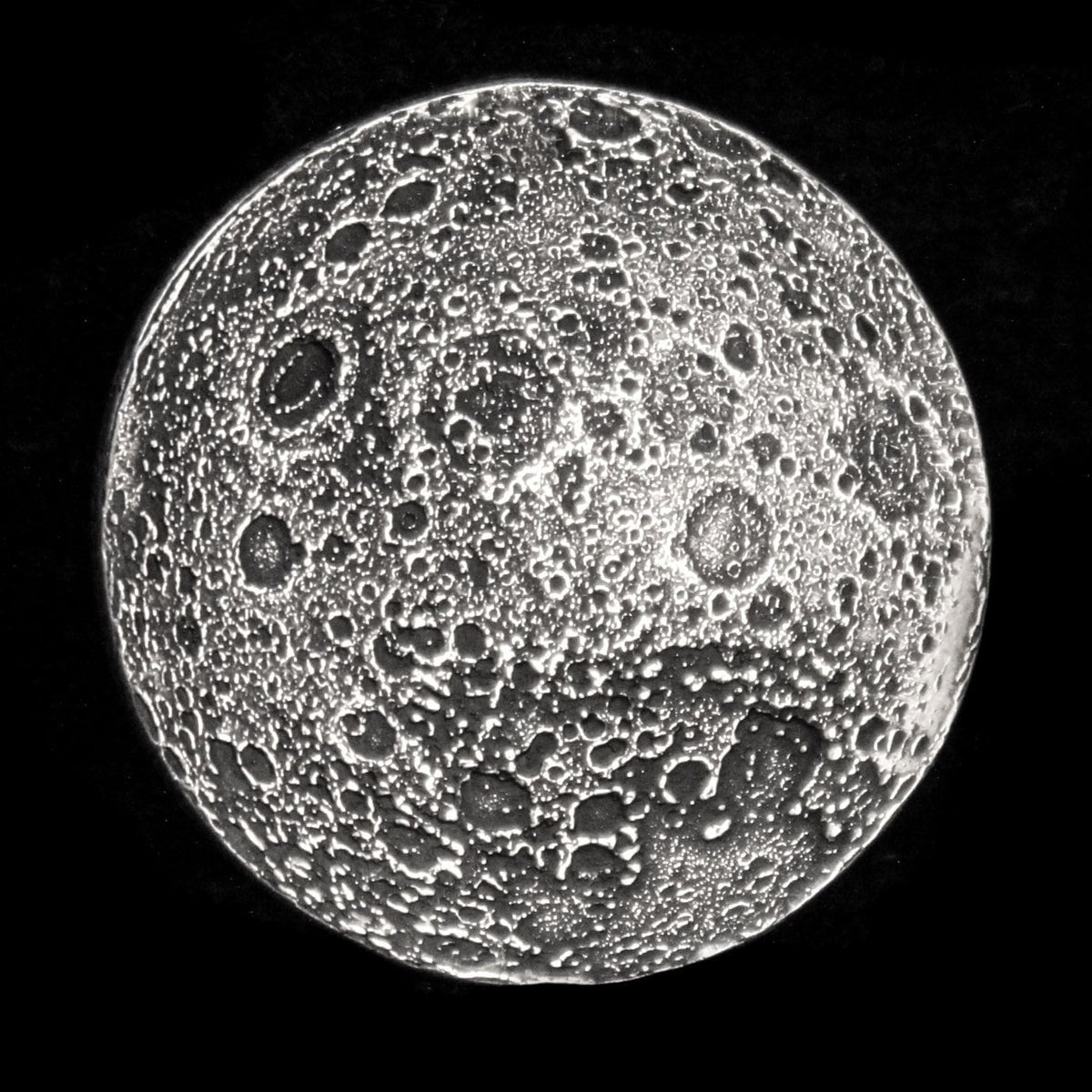 Full Moon Silver Coin -  1 in / 26 mm