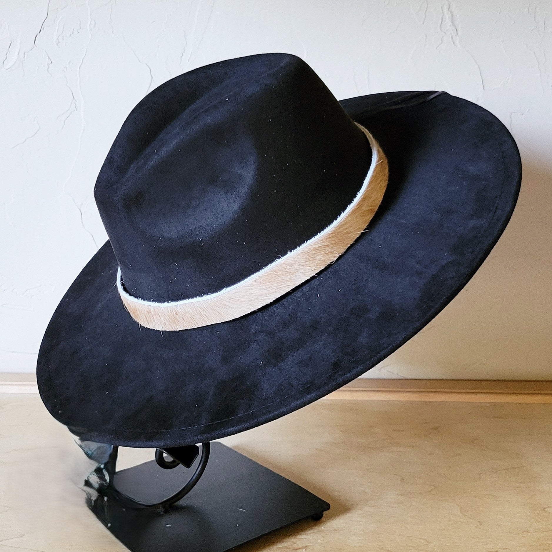 Tan Hair-on-Hide Leather Hat Band Only 951e | Hat Band | Wiccan Center