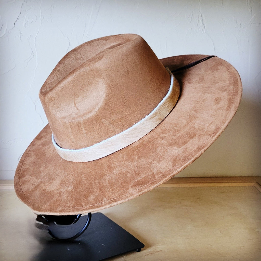 Tan Hair-on-Hide Leather Hat Band Only 951e | Hat Band | Wiccan Center