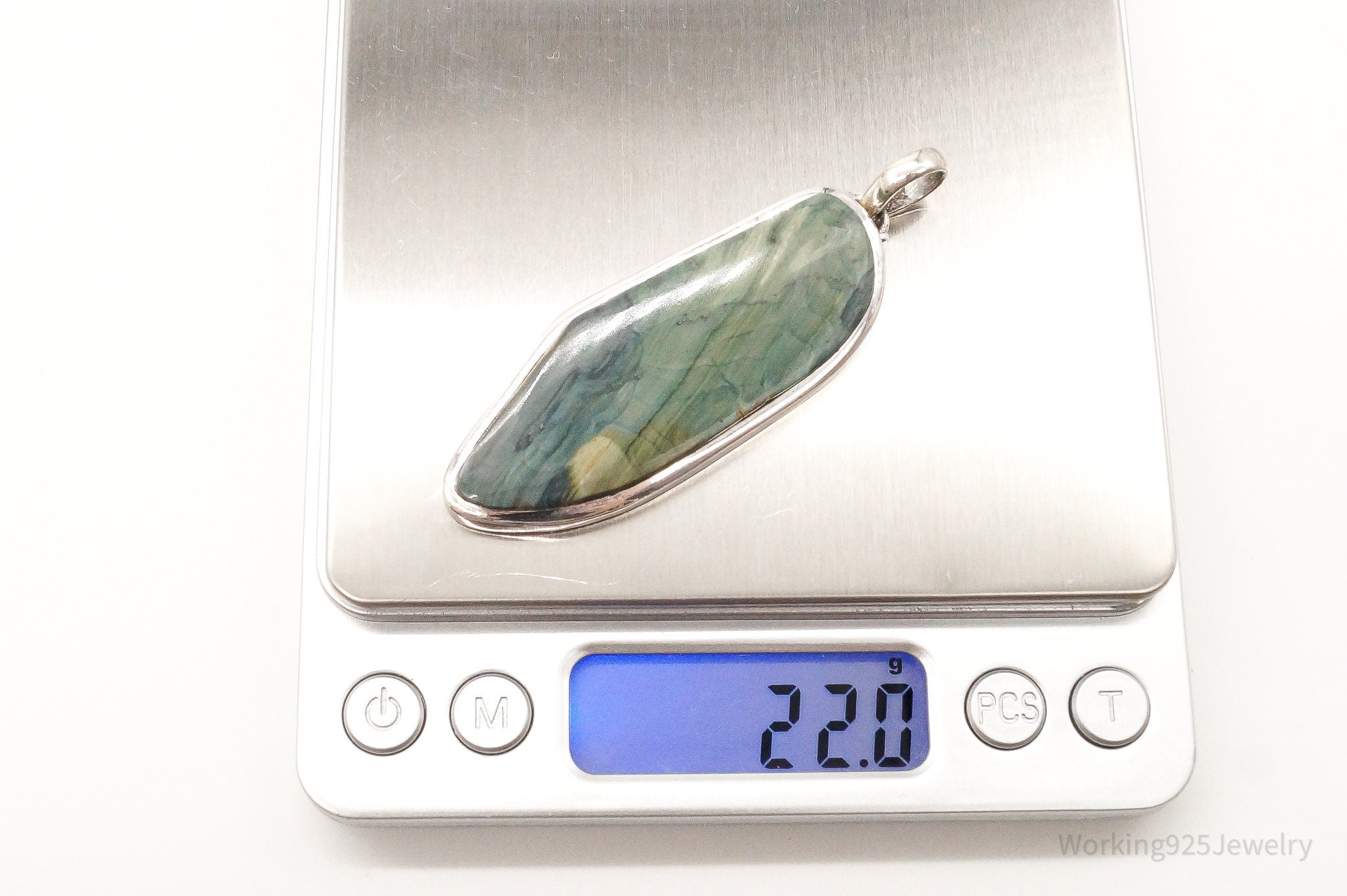 Vintage Large Jasper Sterling Silver Pendant | Jewelry > Necklaces > Pendants | Wiccan Center