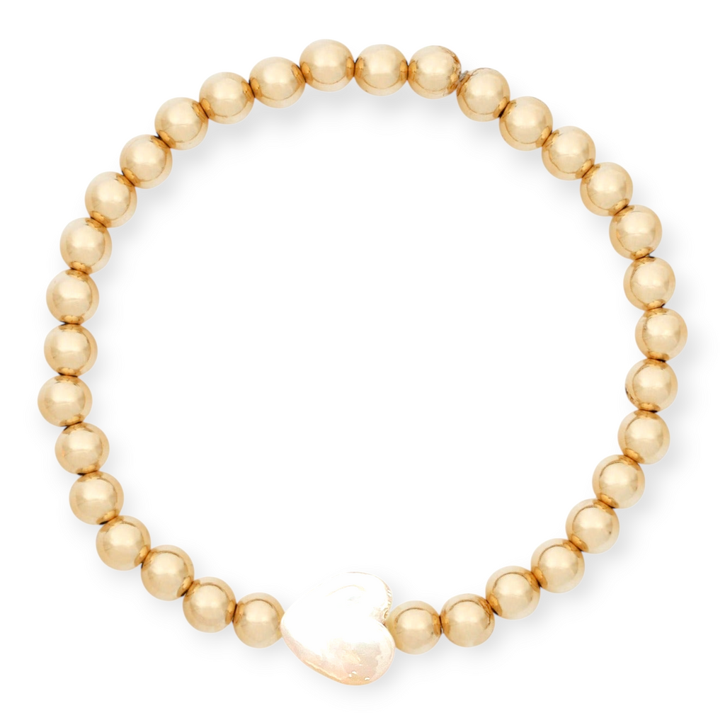 pearl heart juno bracelet (5mm) | | Wiccan Center