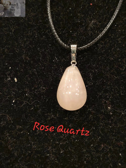 Elegant Rose Teardrop Quartz Necklace | Necklace | Wiccan Center