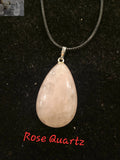 Elegant Rose Drop Quartz Necklace