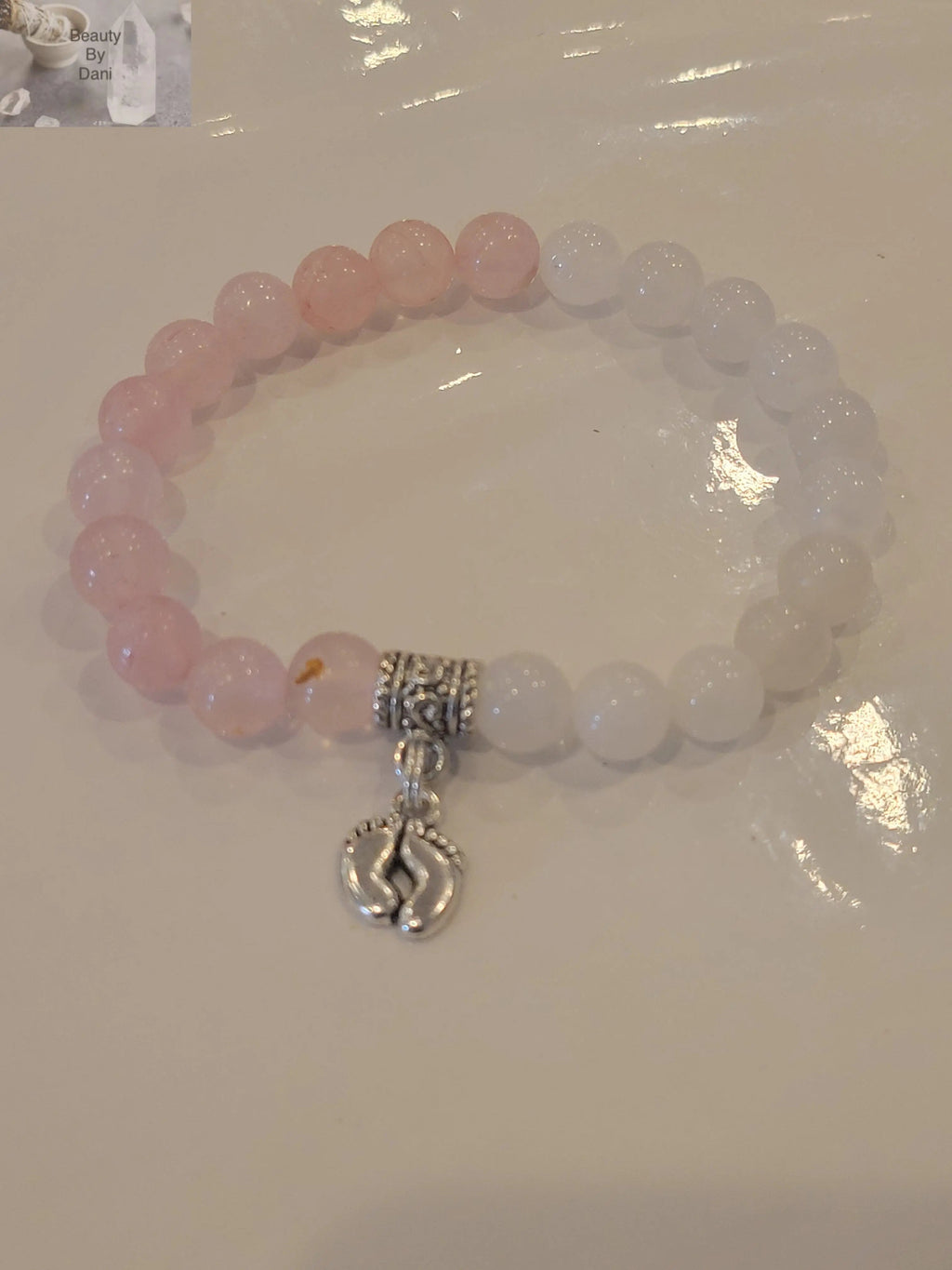 Rose Quartz and Moonstone Healing Bracelet