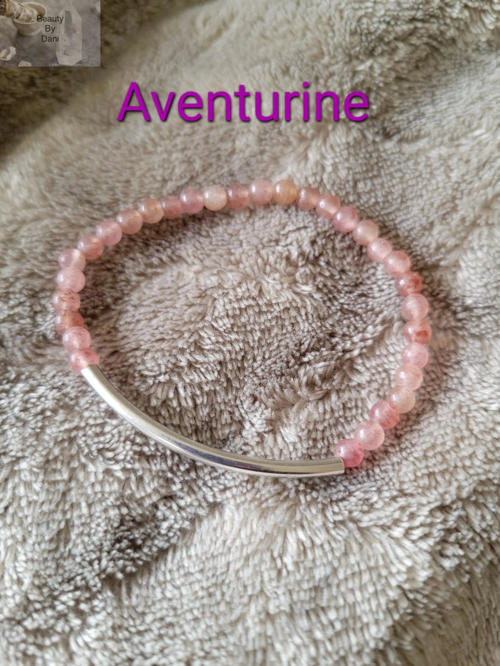 Aventurine Prosperity Bracelet with Stainless Steel Spacer