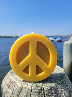 Peace Sign- Beeswax | Candle | Wiccan Center