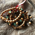 Aventurine and Wood Bead Bracelet Set