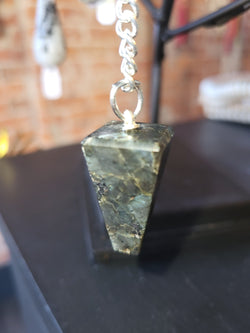 Larvikite Obelisk Keychain | | Wiccan Center