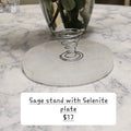 Sage Metal Stand with Selenite Plate