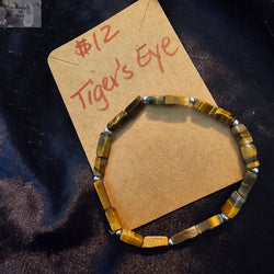 Tiger's Eye Rectangular Bead Bracelet | Bracelet | Wiccan Center