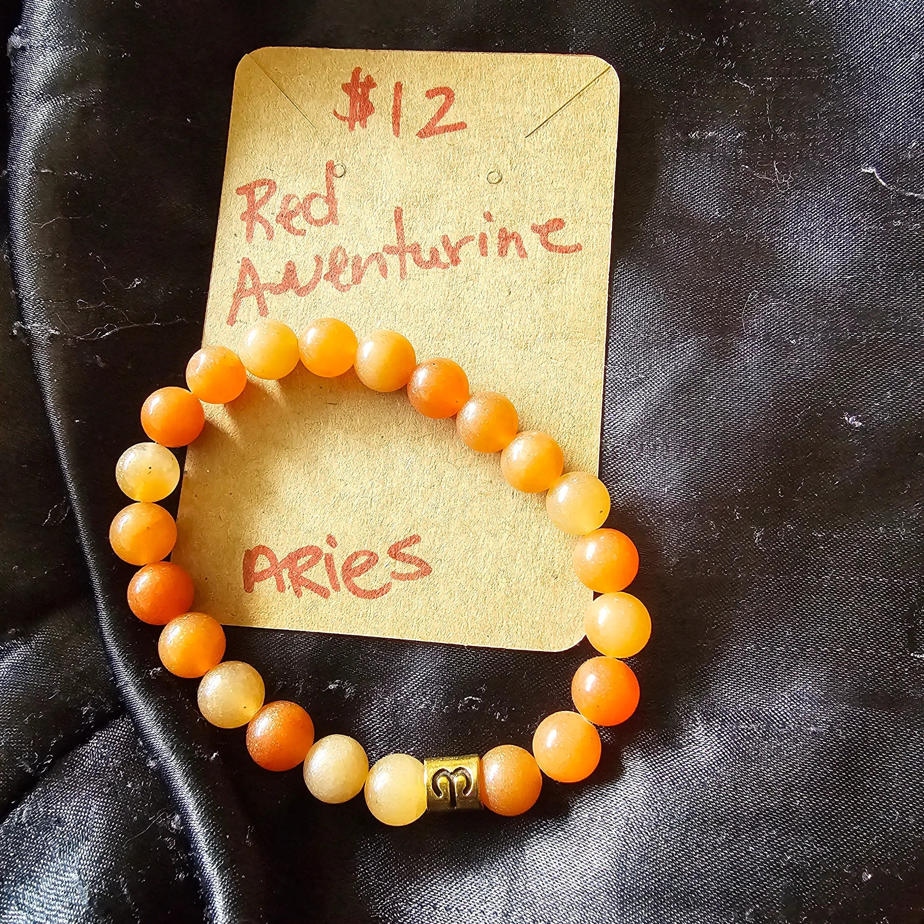 Red Aventurine Bracelet for Aries - 8mm Beads