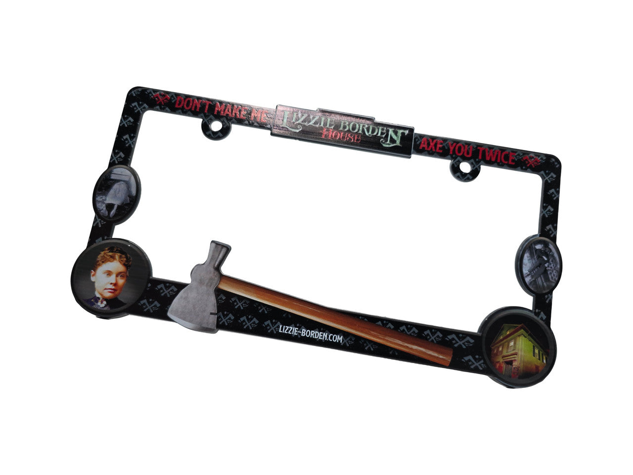 Official Lizzie Borden House License Plate Holder Frame