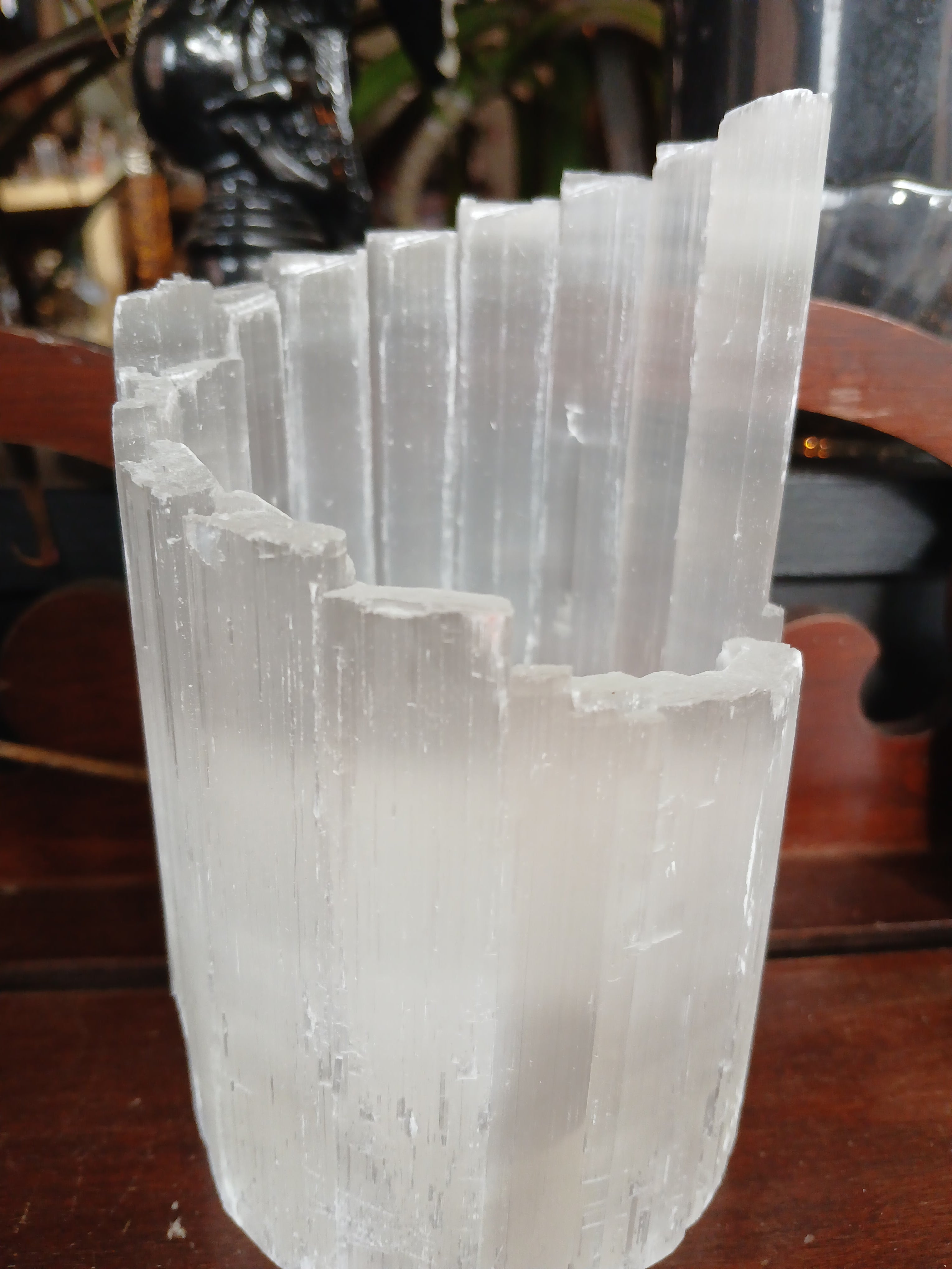 Selenite Spiral Candle Holder | | Wiccan Center