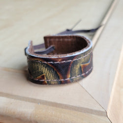 **Narrow Genuine Leather Cuff in Brown Laredo 001bo | Cuff | Wiccan Center