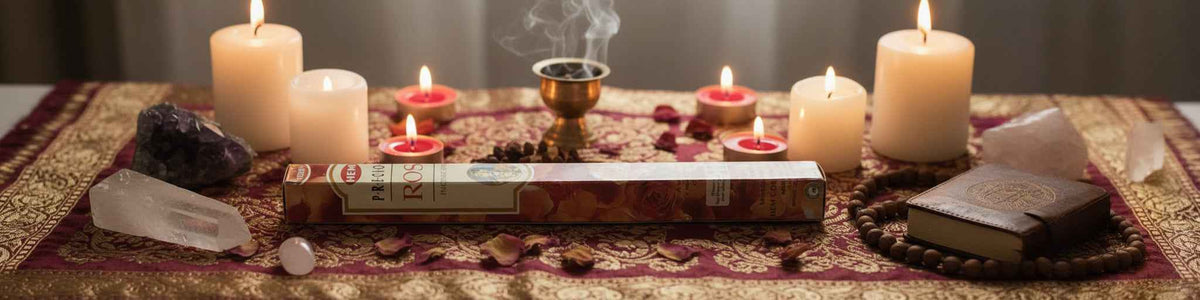 Hem Hexagon Precious Rose Incense Sticks for Tranquil Aromatherapy | | Wiccan Center