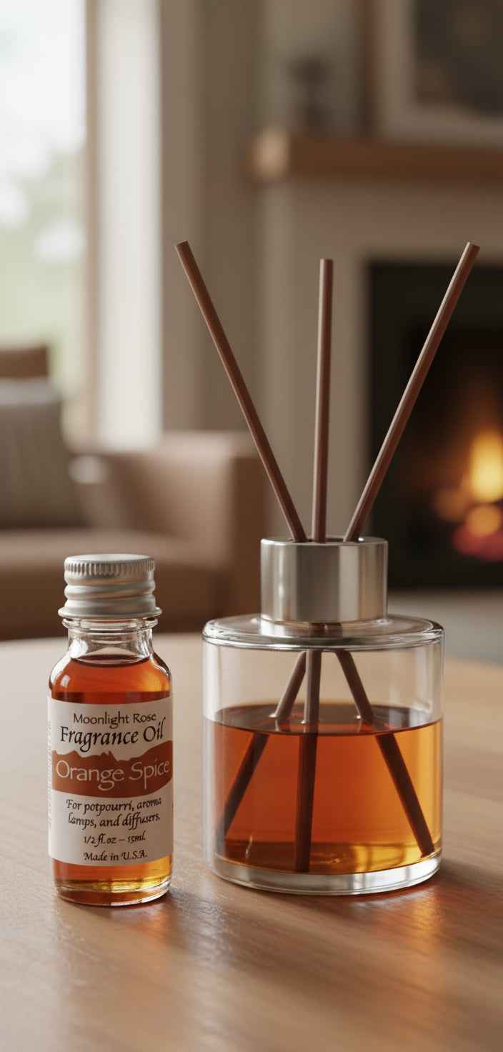 Moonlight Rose Orange Spice Aroma Oil for Relaxation and Invigoration | | Wiccan Center