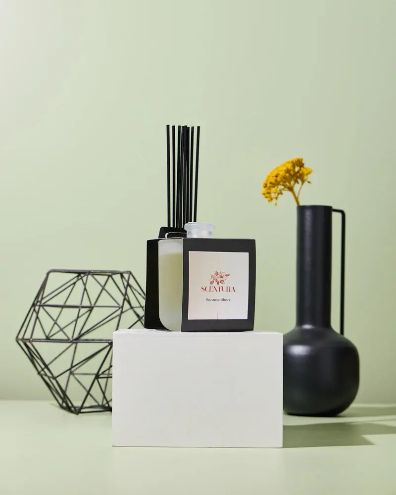 8oz aura® diffuser wrap & reed holder | packaging | Wiccan Center
