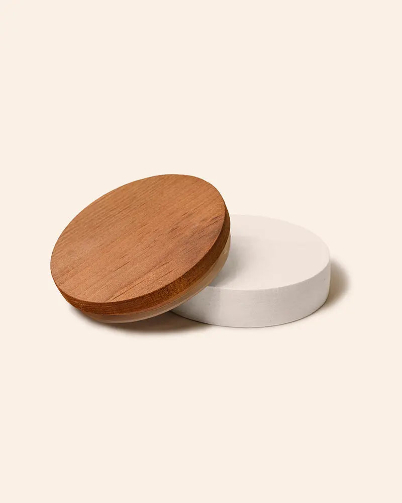 thick wood candle lid with gasket | lids | Wiccan Center
