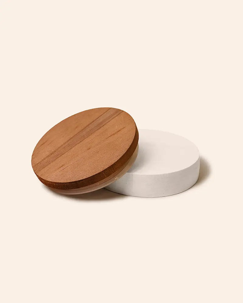thick wood candle lid with gasket | lids | Wiccan Center