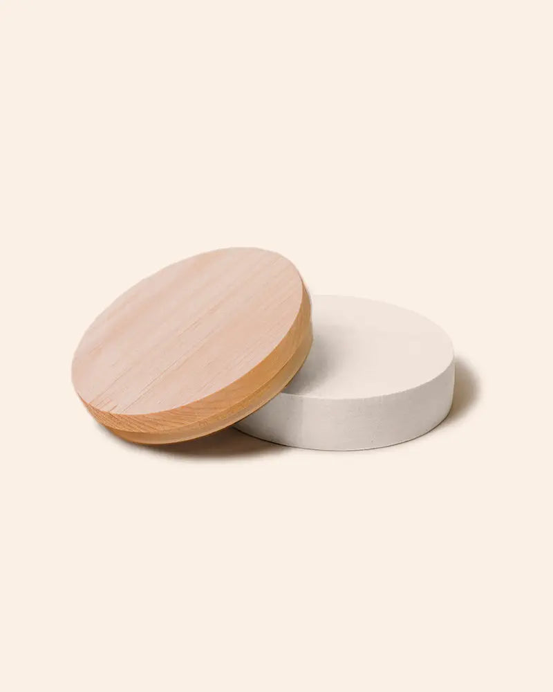 thick wood candle lid with gasket | lids | Wiccan Center