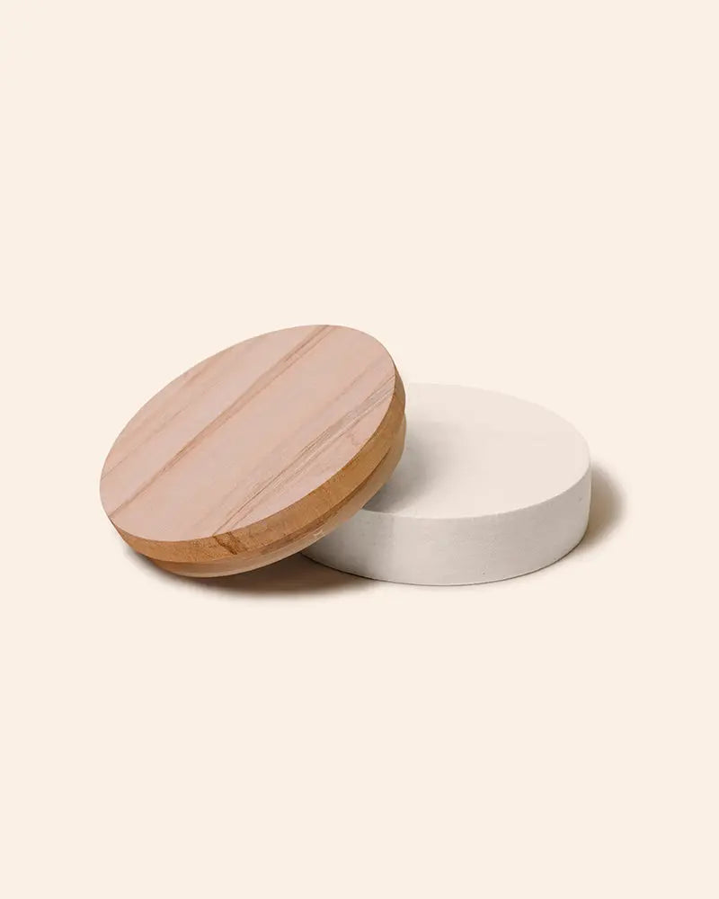 thick wood candle lid with gasket | lids | Wiccan Center