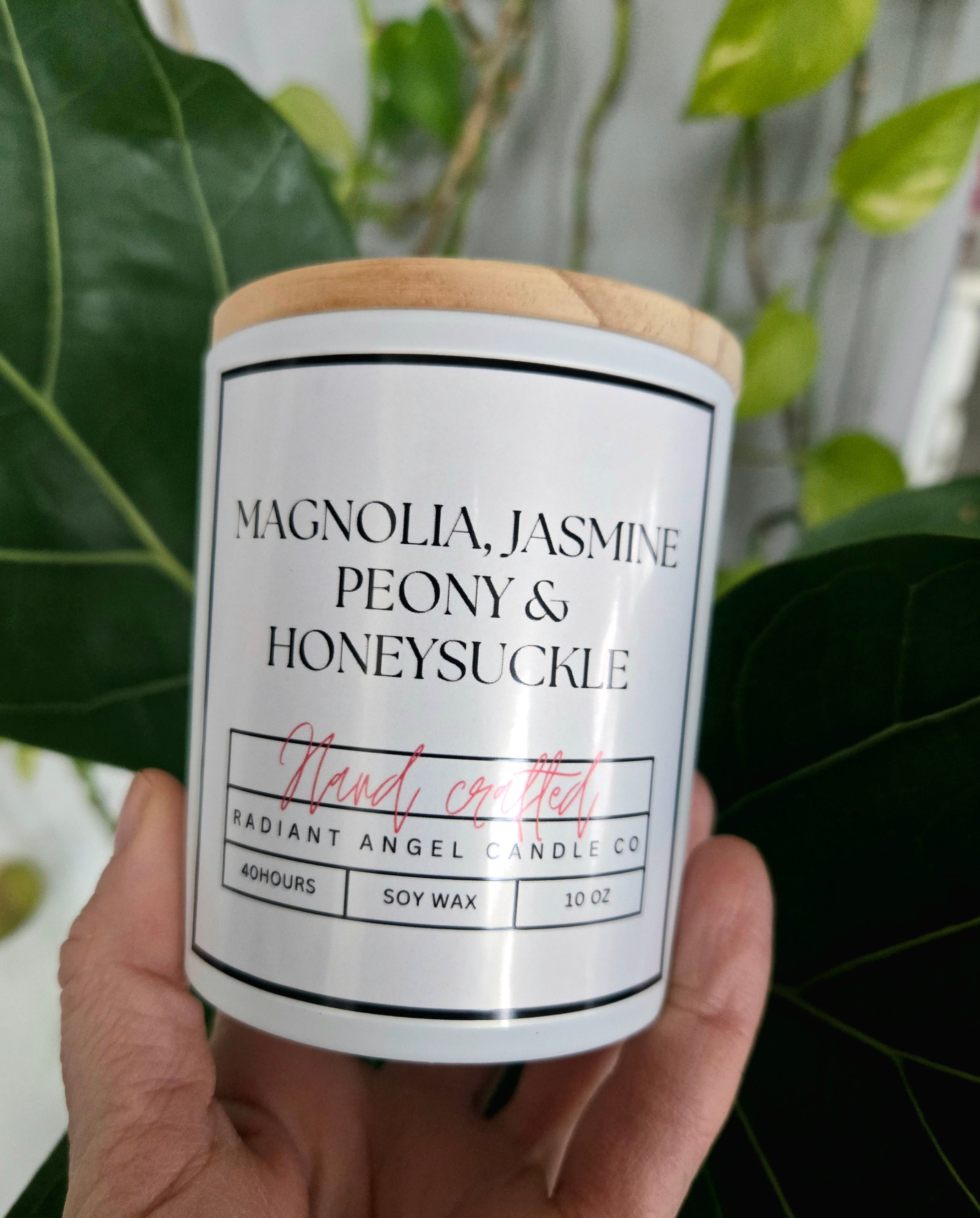 Magnolia, Jasmine, Peony and Honeysuckle Scented Soy Candle | Candle | Wiccan Center