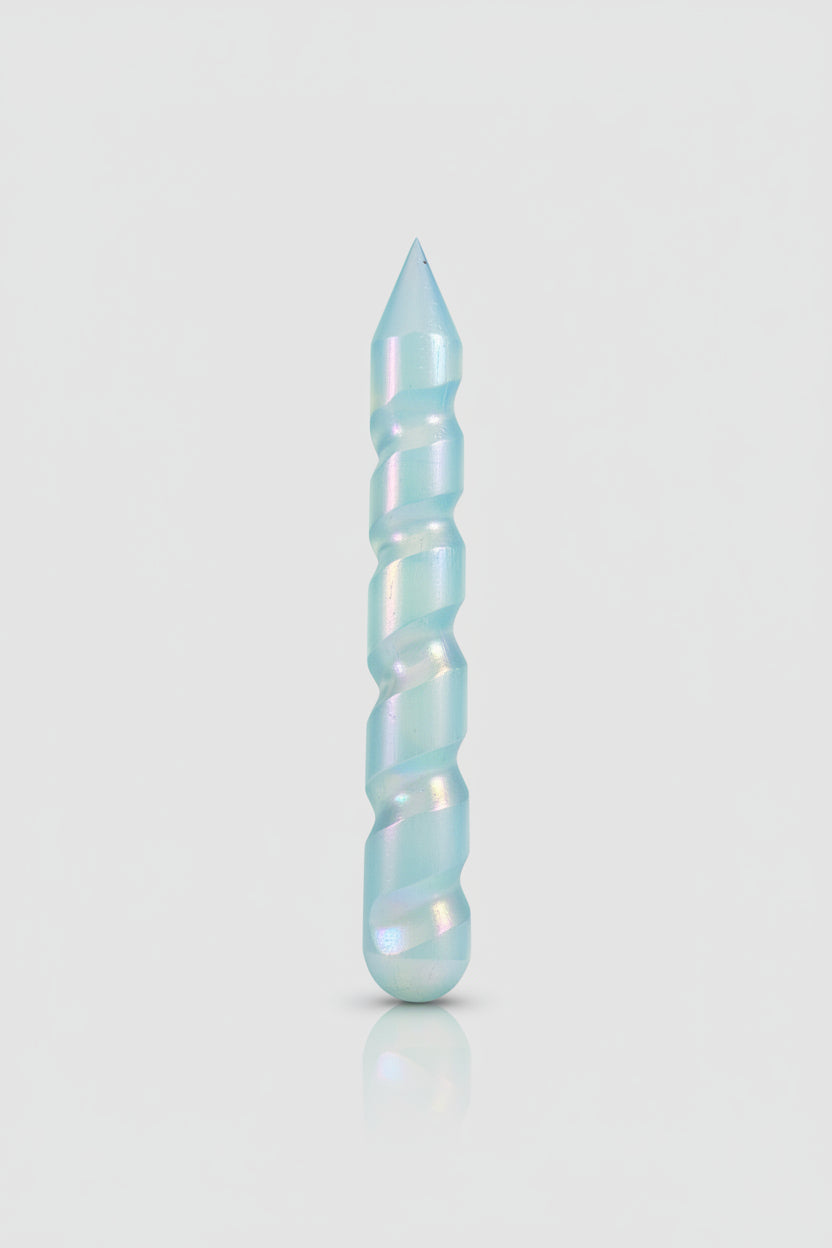 Aura Selenite Unicorn Wand 6 Inches