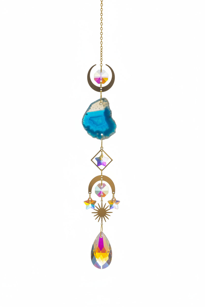 Blue Agate Suncatcher