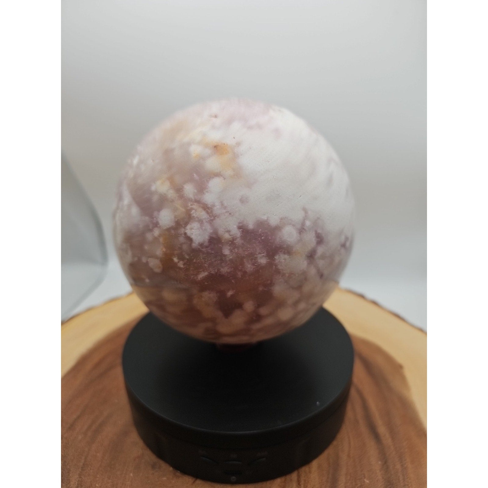6.55lbs Natural Cherry Blossom Agate Sphere Quartz Crystal Ball | Crystal Spheres & Eggs | Wiccan Center