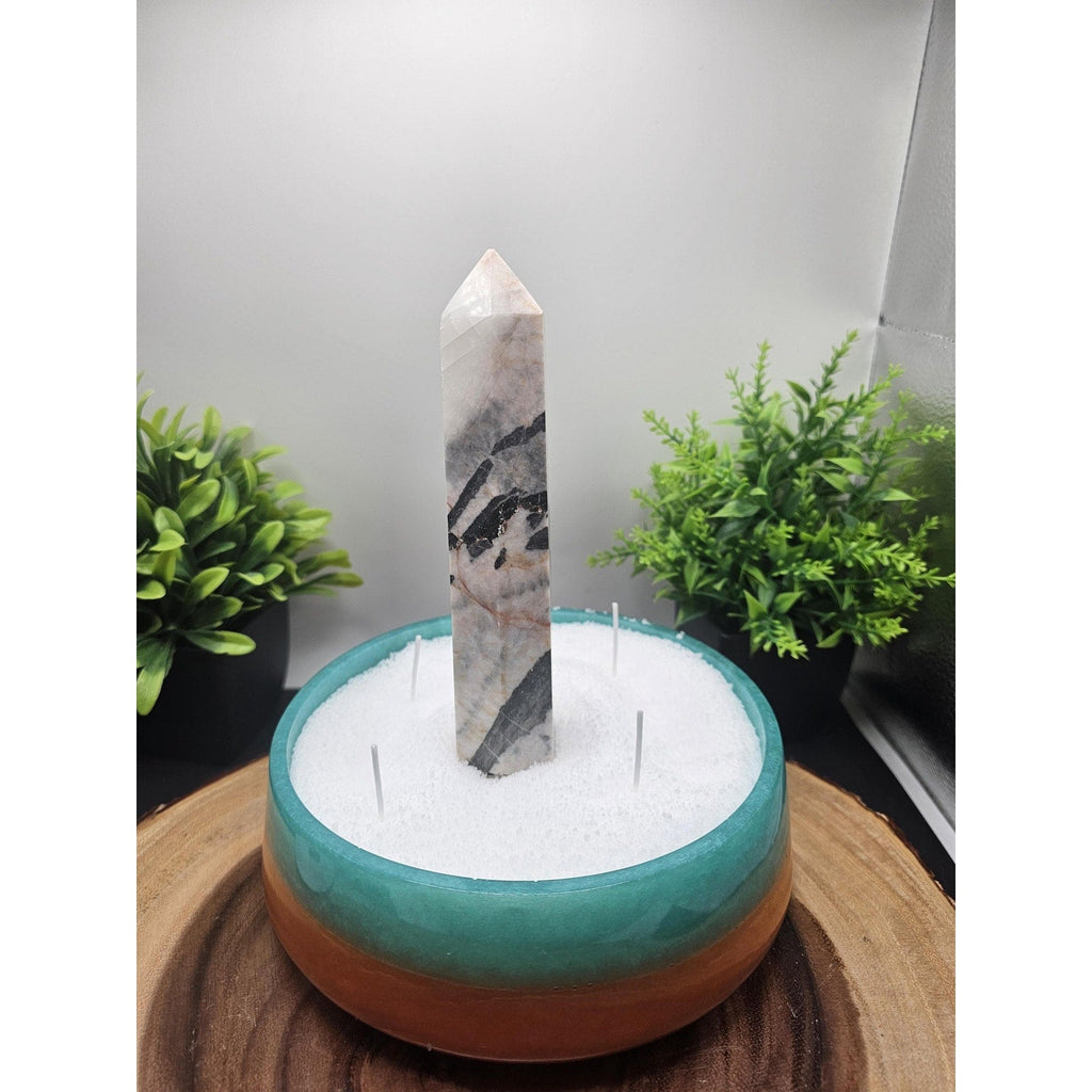 Zebra Stone resin candle