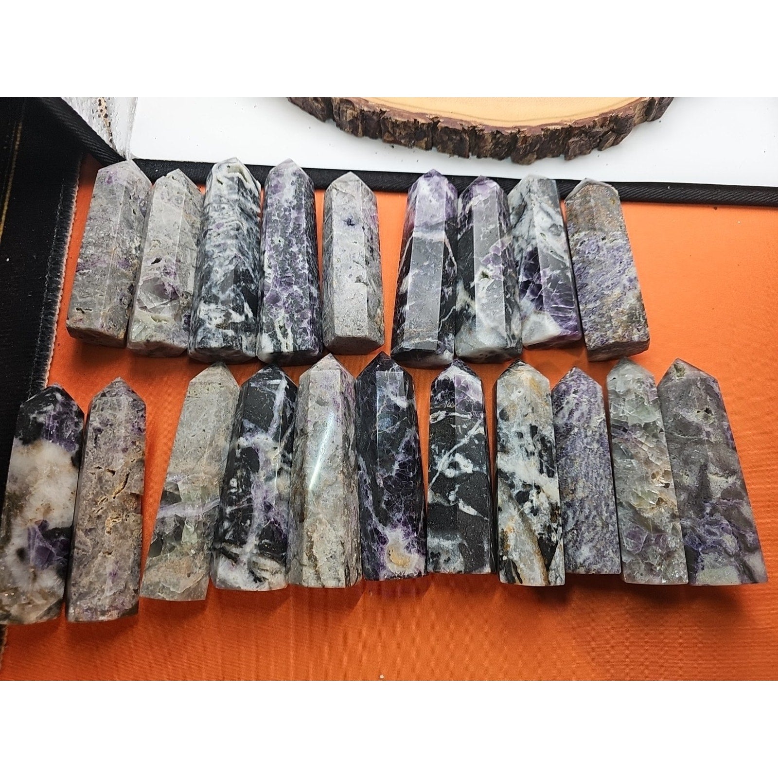 2Pcs Natural Rainbow Fluorite Quartz Crystal Point Tower Polished 4in Tall Avg | Crystal Points & Towers | Wiccan Center