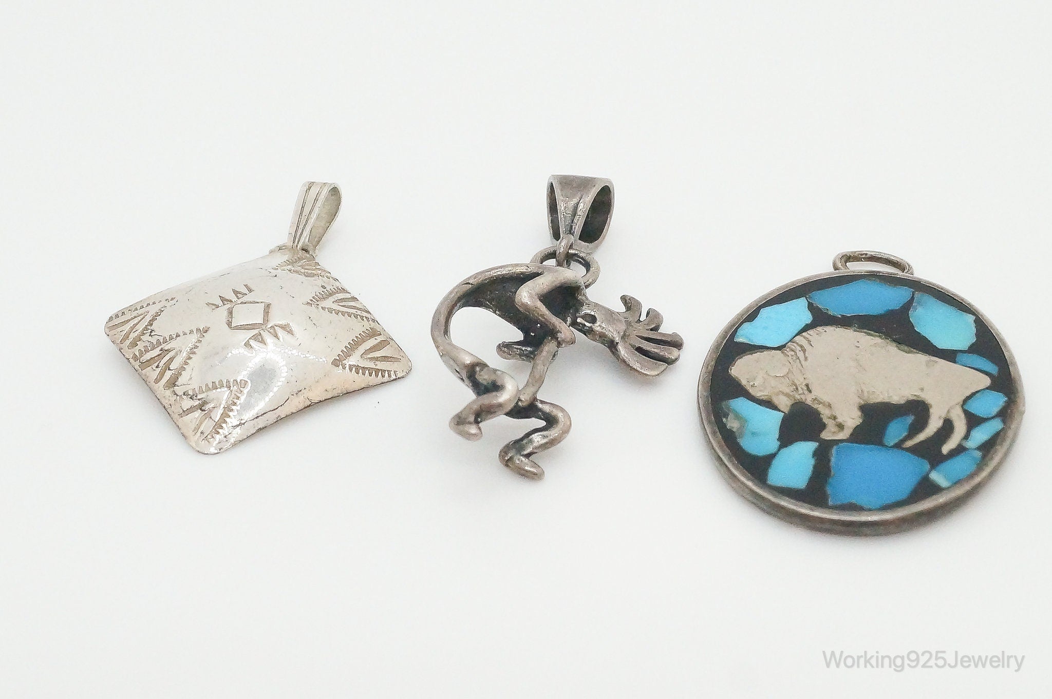 Vintage Native American Turquoise Sterling Silver Pendants | Jewelry > Necklaces > Pendants | Wiccan Center