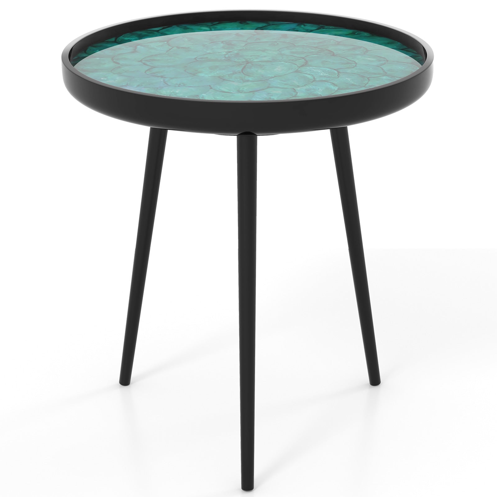 Sea Shell End Table with Tray Top - Mid-Century Modern
