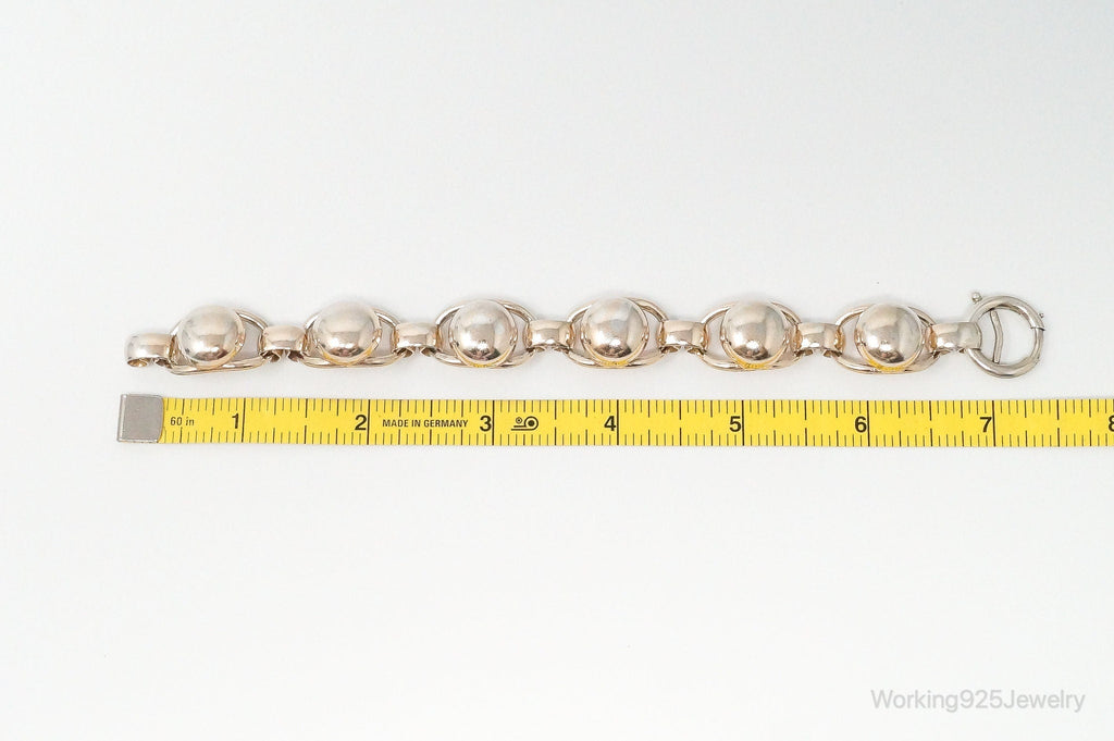Vintage Designer Napier Modern Large Links Gold Tone Sterling Silver Bracelet | Jewelry > Bracelets | Wiccan Center