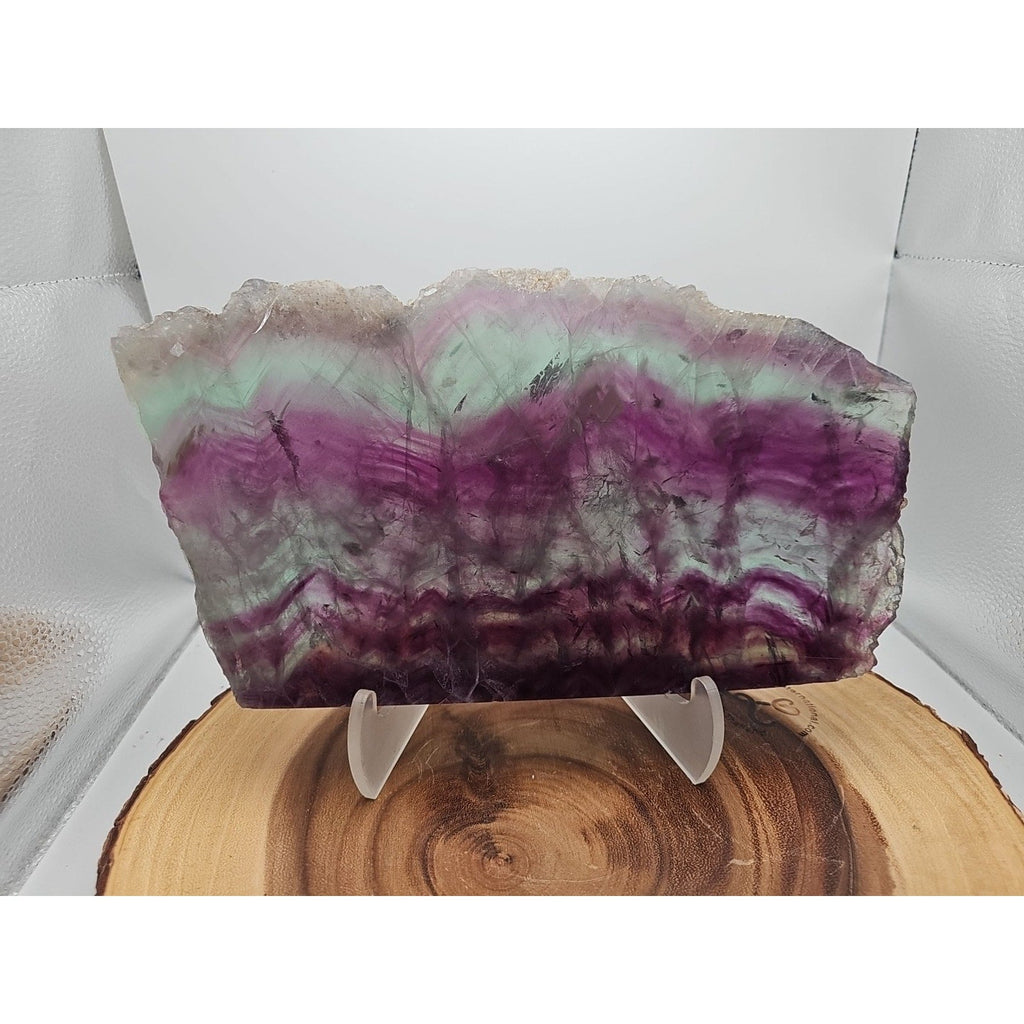 5.7LB Natural Fluorite Quartz Crystal Sheet - Vitreous Mineral Specimen | CrystalCloud Company