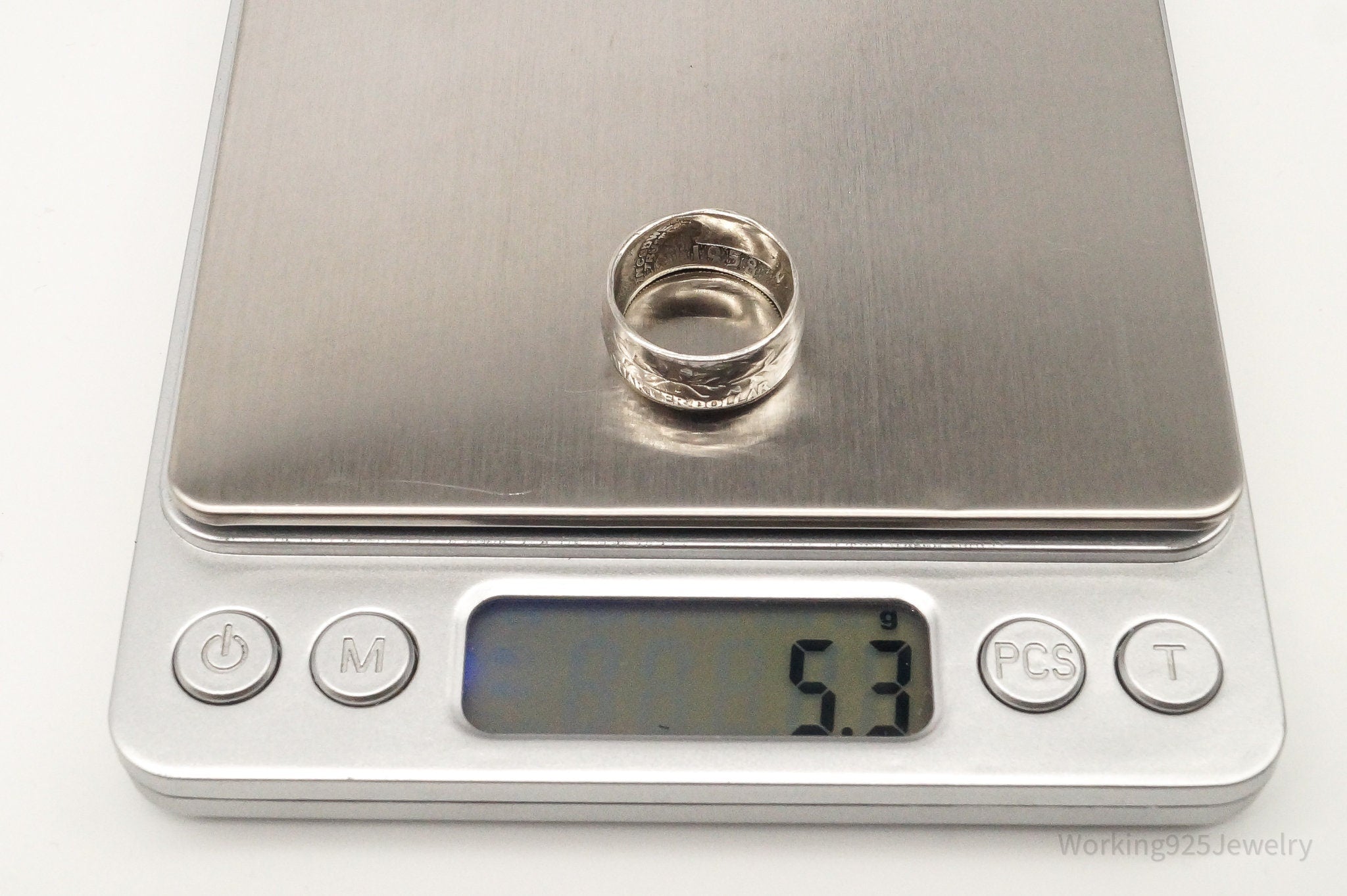 Vintage 1958 Washington Quarter Coin Silver Ring - Size 4.25 | Jewelry > Rings | Wiccan Center