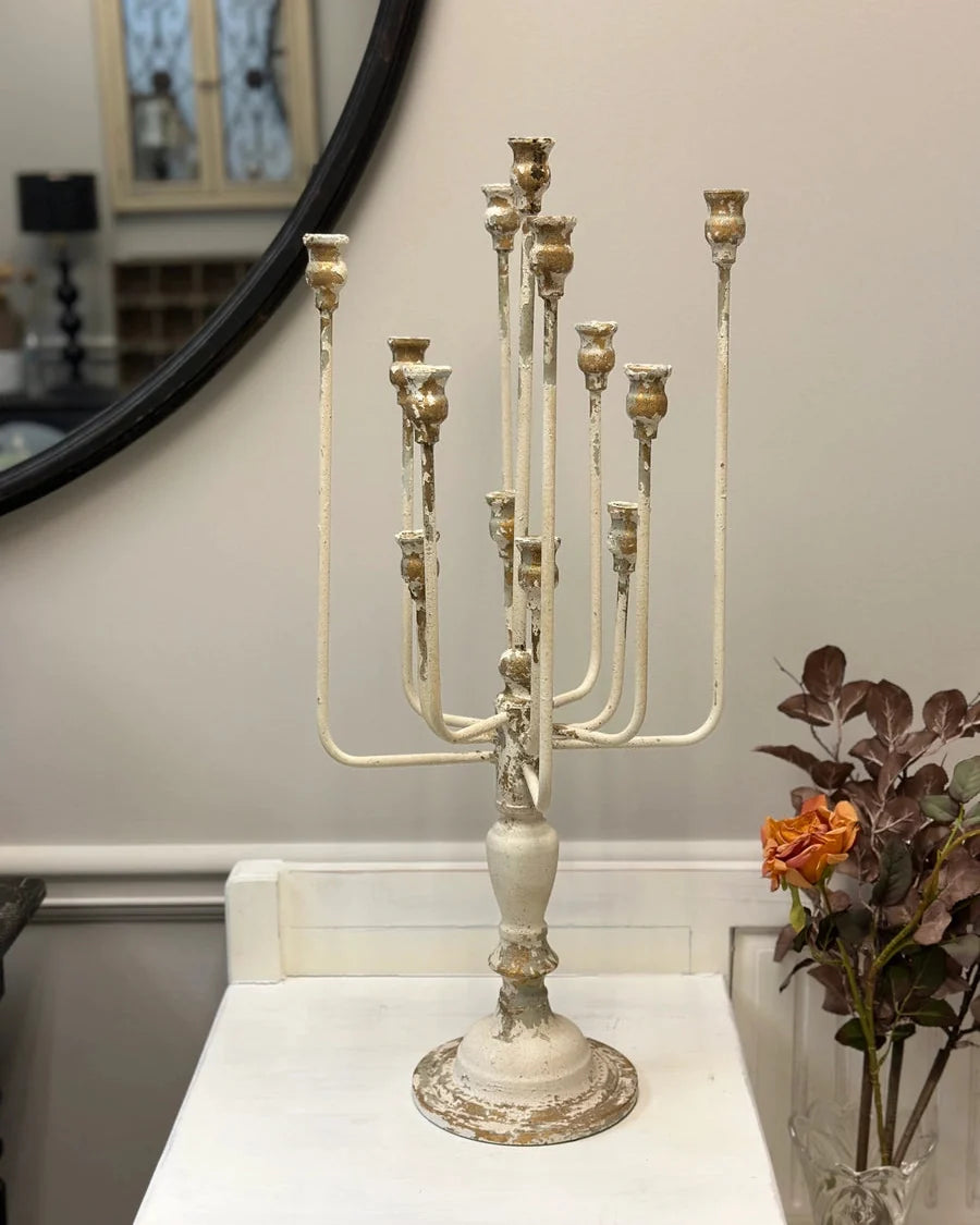 White 13-Candle Iron Candelabra | | Wiccan Center