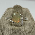 Sterling Silver Ethiopian Opal Split-Band Ring – Size 10 – Intuition, Inspiration & Emotional Balance | Rings | Wiccan Center