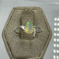 Sterling Silver Ethiopian Opal Open-Frame Ring – Size 10 – Intuition, Inspiration & Emotional Balance | Rings | Wiccan Center