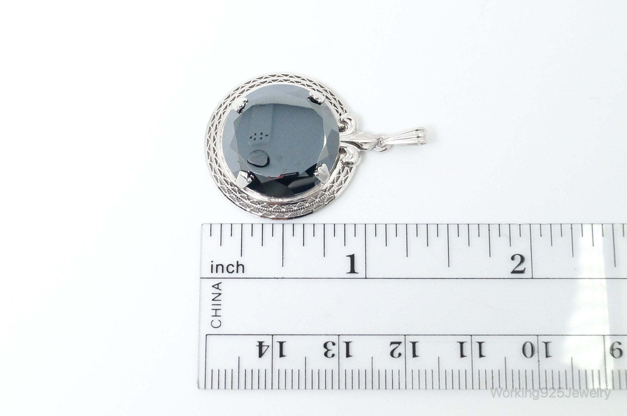 Vintage Designer Sorrento Hematite Sterling Silver Pendant | Jewelry > Necklaces > Pendants | Wiccan Center