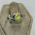 Sterling Silver Ethiopian Opal Swirl Ring – Size 6 – Intuition, Inspiration & Emotional Balance | Rings | Wiccan Center