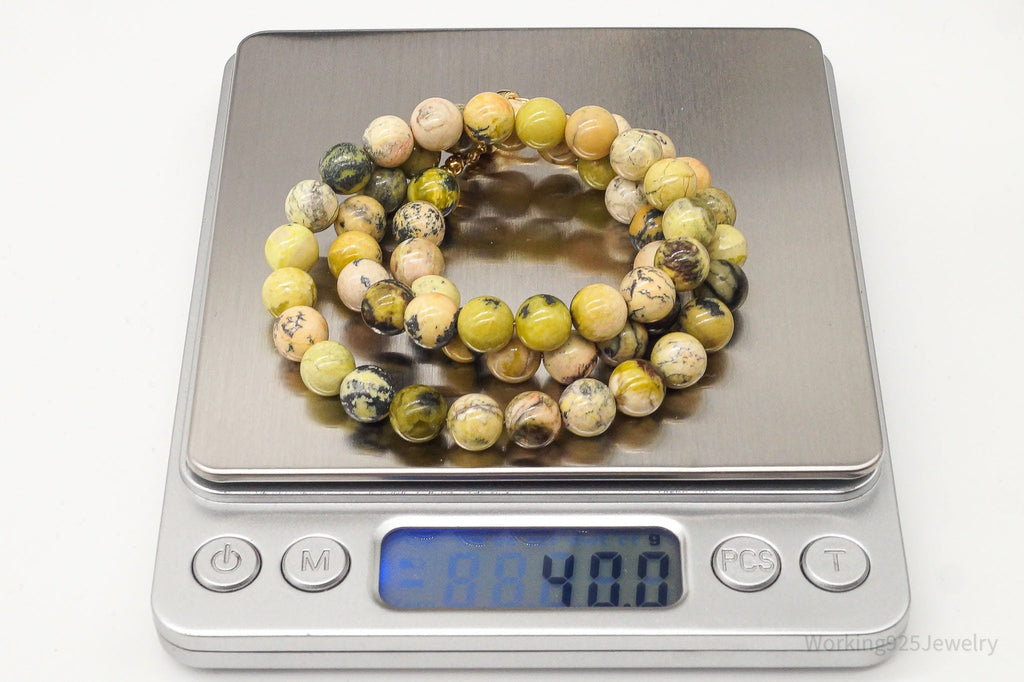 Vintage Designer LS Yellow Turquoise Bead Necklace | Jewelry > Necklaces | Wiccan Center