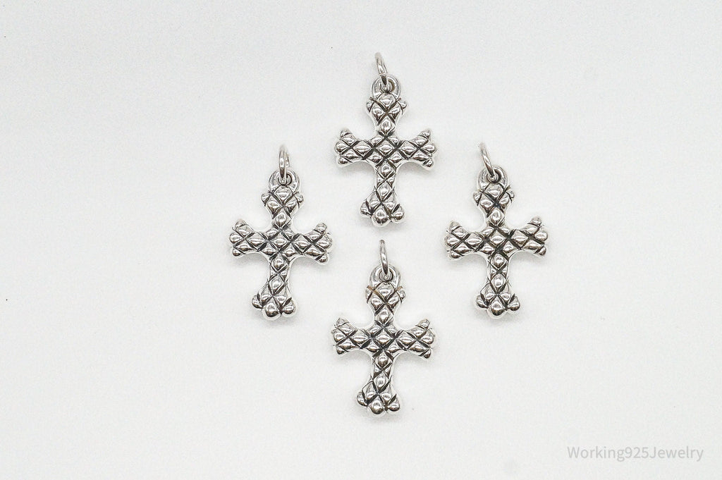 Vintage Puffy Hollow Cross Sterling Silver Pendants | Jewelry > Necklaces > Pendants | Wiccan Center