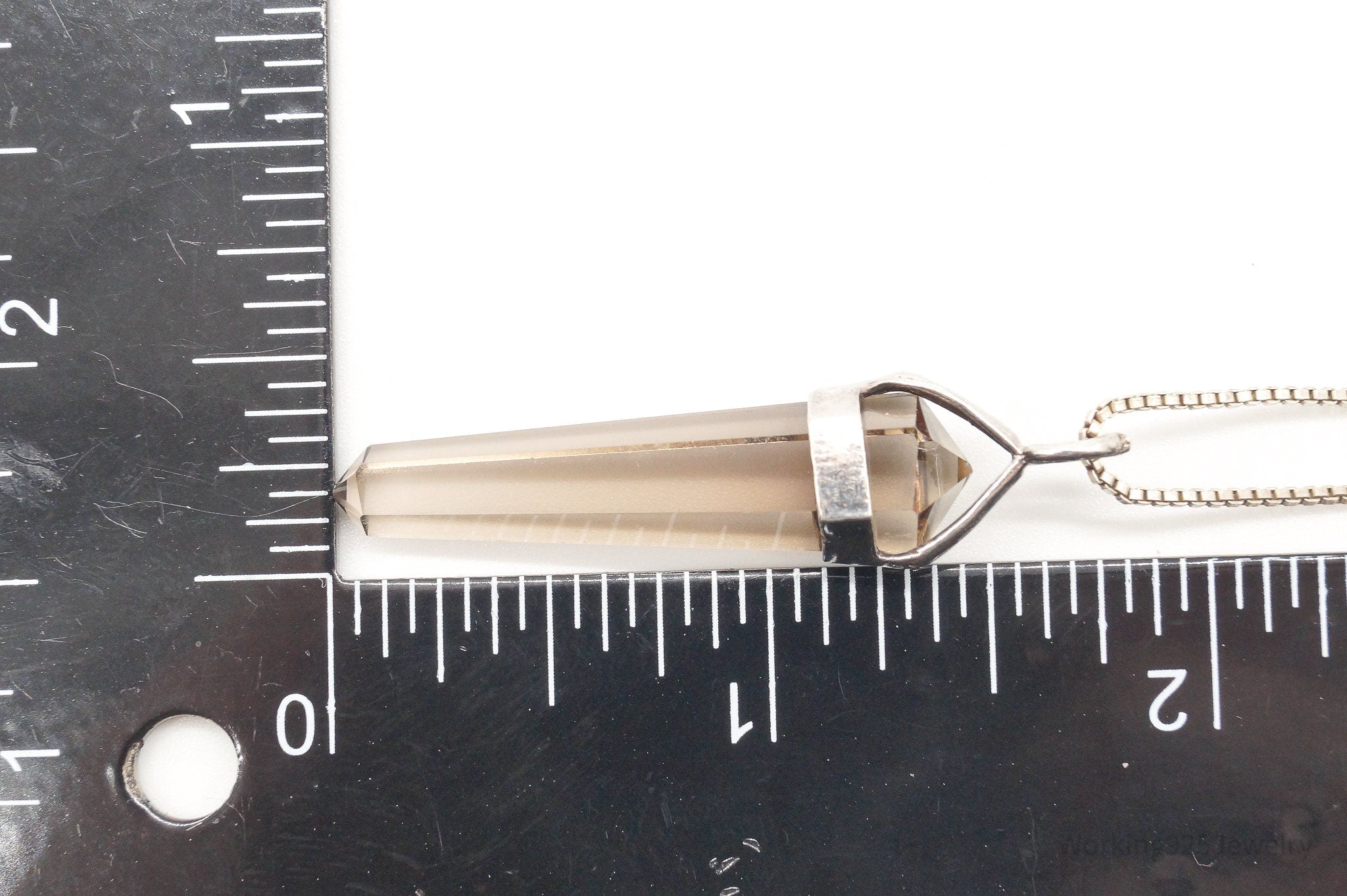 Vintage Large Smoky Topaz Sterling Silver Necklace | Jewelry > Necklaces > Pendants | Wiccan Center