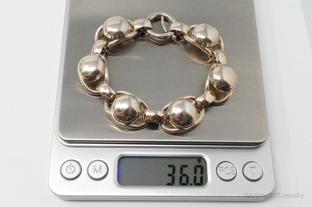 Vintage Designer Napier Modern Large Links Gold Tone Sterling Silver Bracelet | Jewelry > Bracelets | Wiccan Center