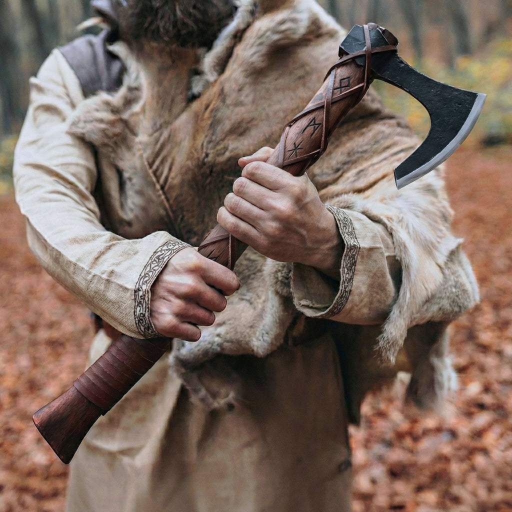 Viking Bearded Axe "Skeggox" – Runic Battle Axe | Armory | Wiccan Center